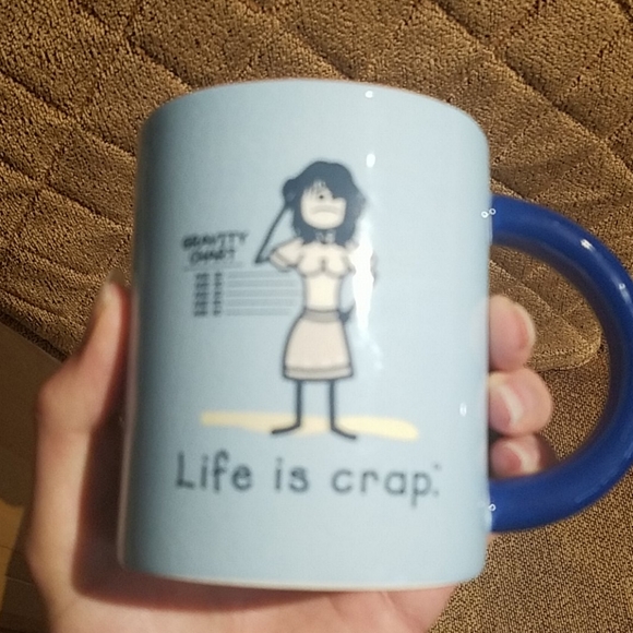 Life Is Crap Multicolor Coffee Mug Cup - Picture 2 of 3